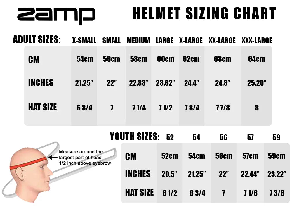 Zamp RZ-67D SNELL SA2025 - Carbon Flo Red