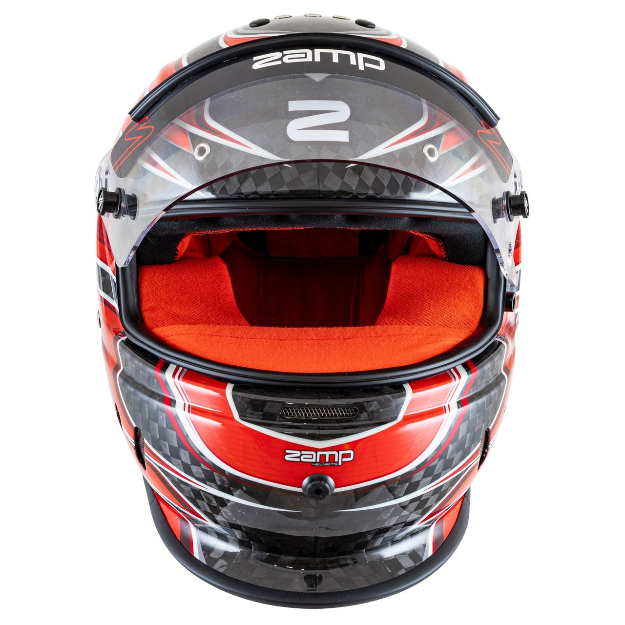 Zamp RZ-67D SNELL SA202x - Carbon Flo Red