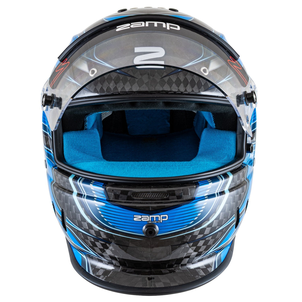 Zamp RZ-67D SNELL SA202x - Carbon Flo Blue