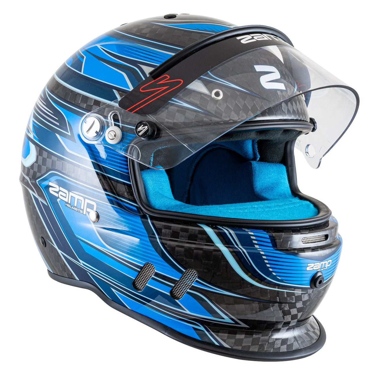 Zamp RZ-67D SNELL SA202x - Carbon Flo Blue
