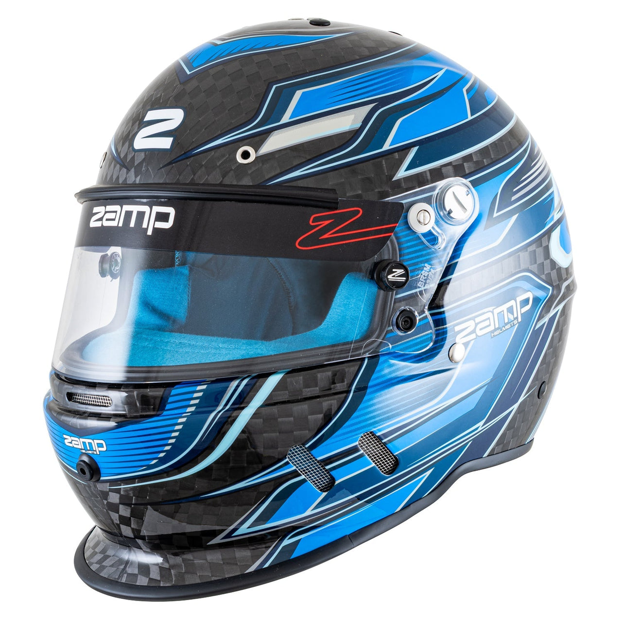 Zamp RZ-67D SNELL SA202x - Carbon Flo Blue