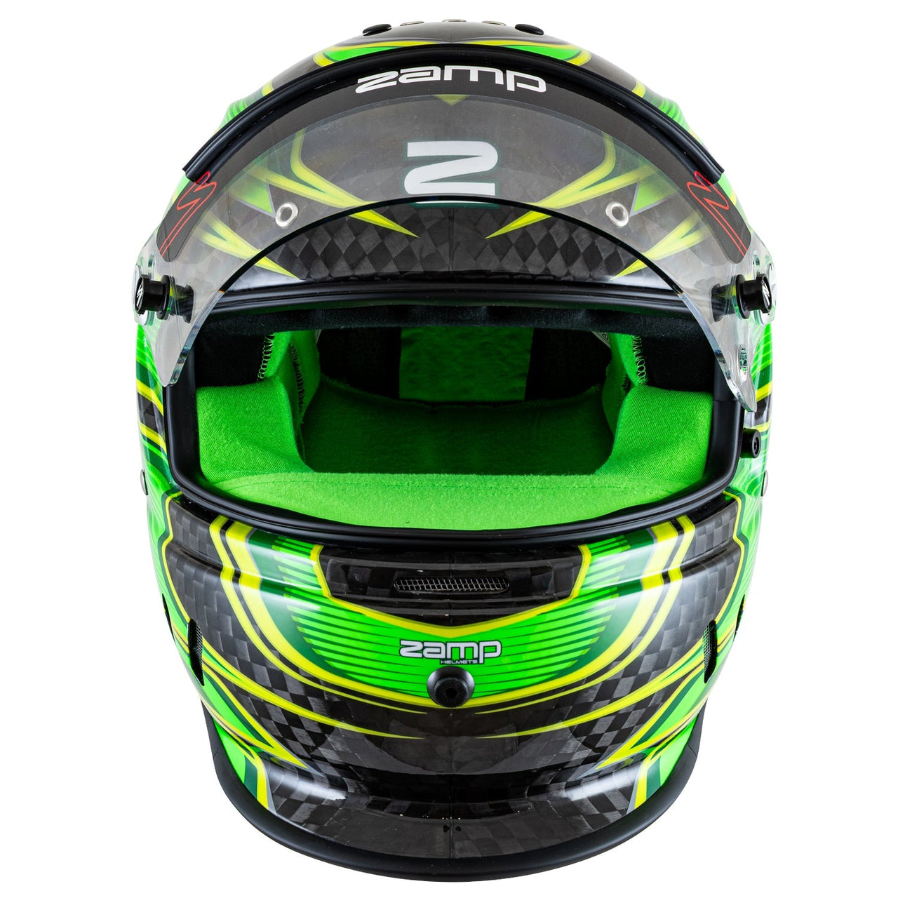 Zamp RZ-67D SNELL SA202x - Carbon Flo Green