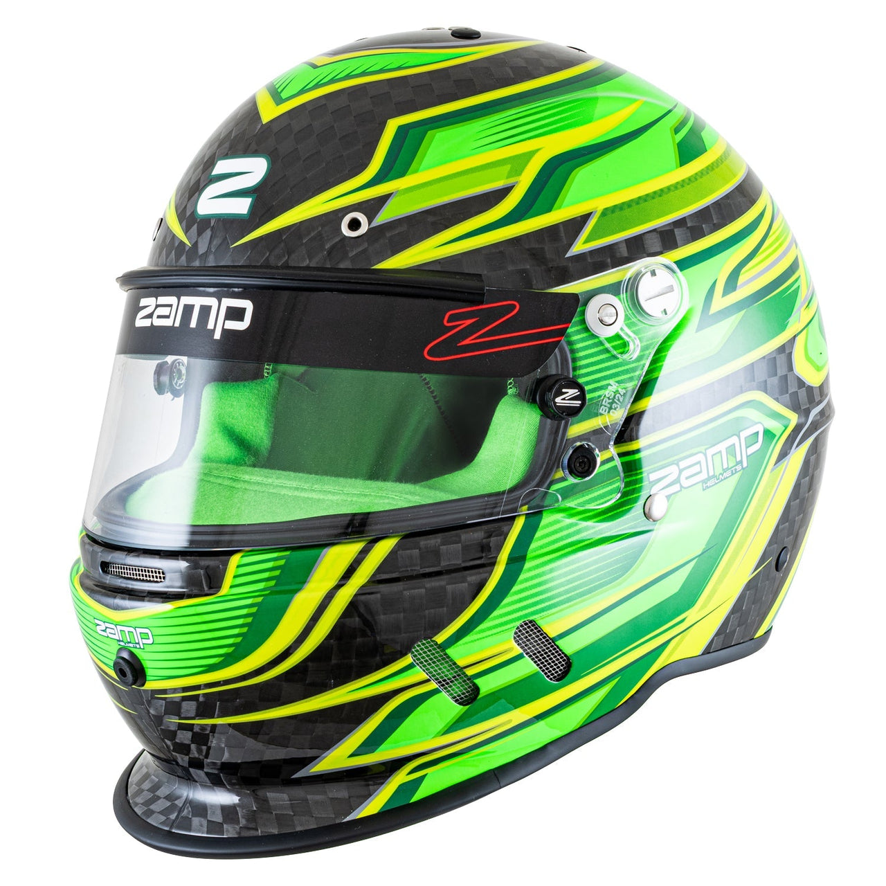Zamp RZ-67D SNELL SA202x - Carbon Flo Green