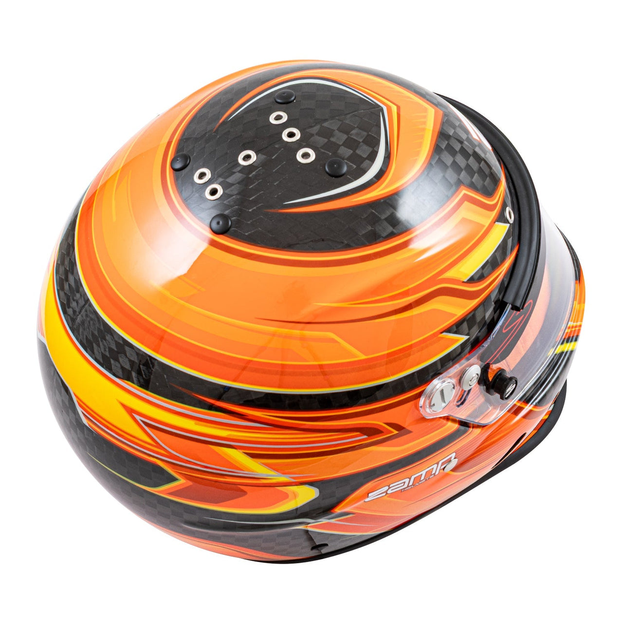 Zamp RZ-67D SNELL SA202x - Carbon Flo Orange Yellow