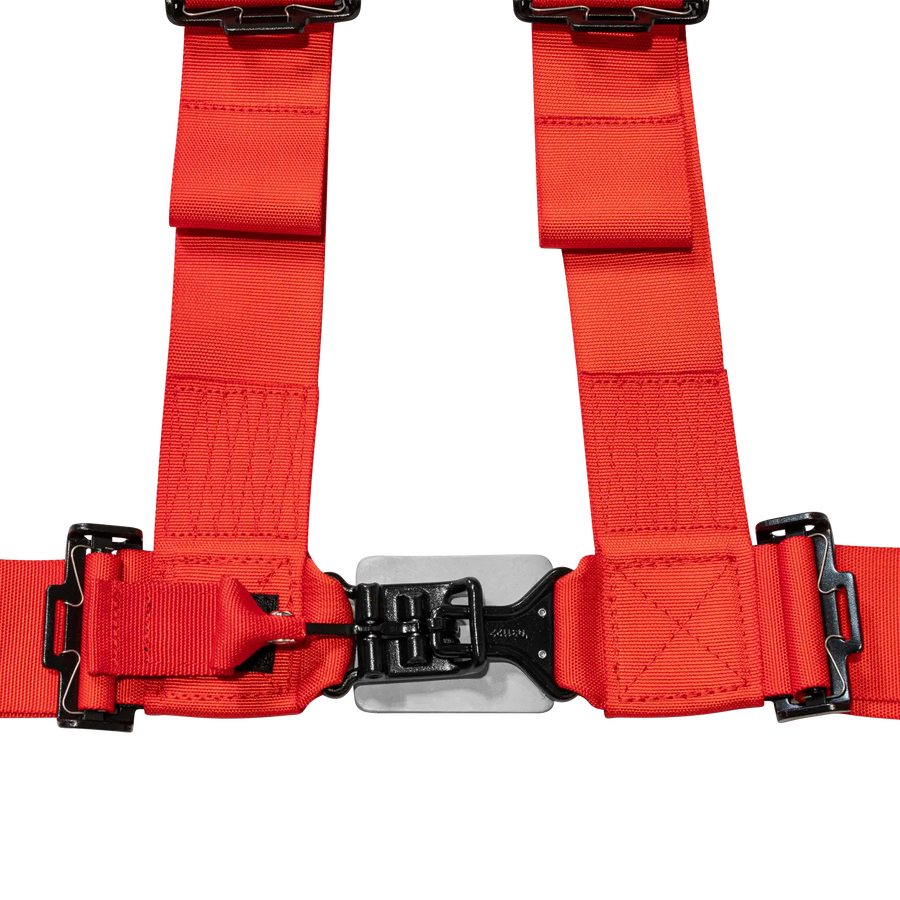 UTV 4-Point Seat Harness - Pull Down Red