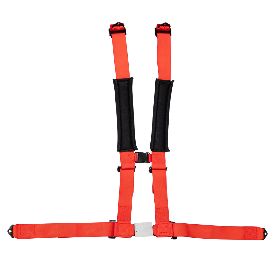 UTV 4-Point Seat Harness - Pull Down Red
