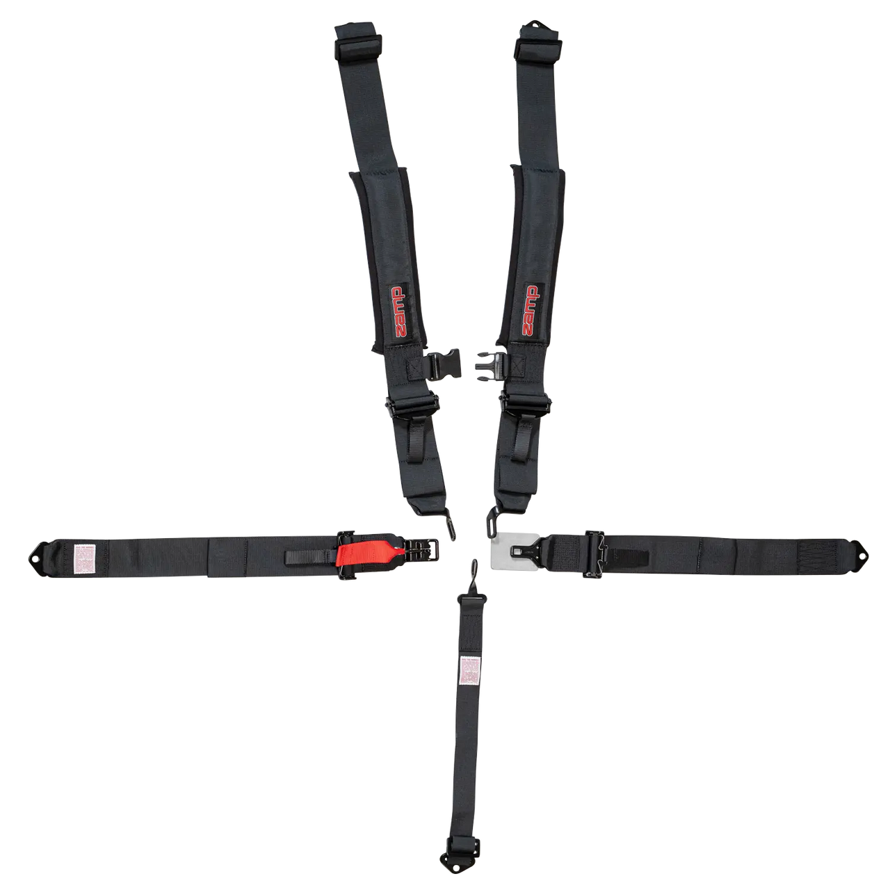 UTV 5-Point Seat Harness - Pull Down Black