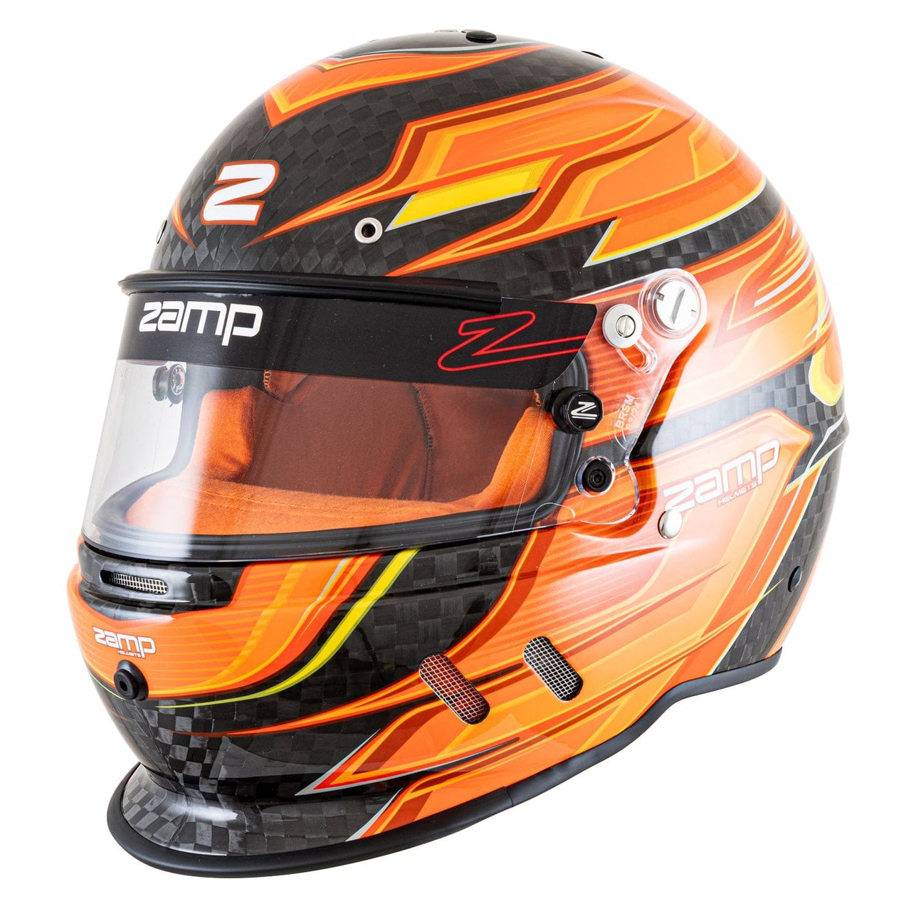 Zamp RZ-67D Helmet (SA2025) Carbon Fluorescent Orange/Yellow / XXXL