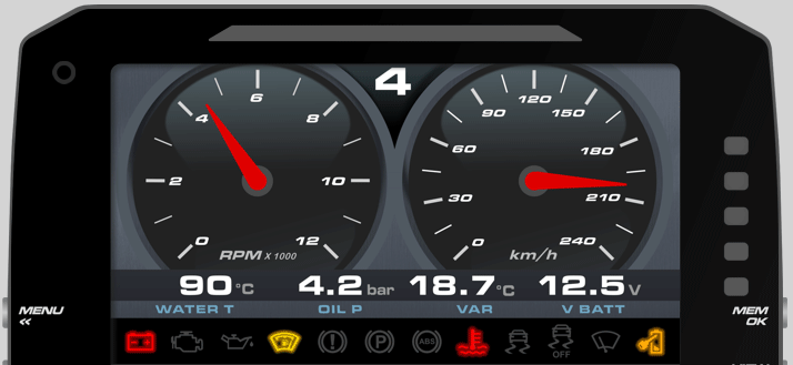 AiM MXP 1.3 Dash Logger - 6"