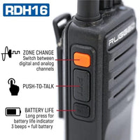 Thumbnail for Rugged RDH16 Two Way Portable Radio - Digital / Analog