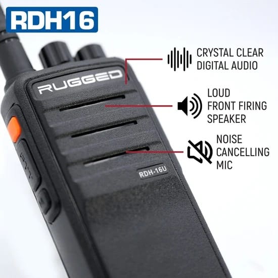 Rugged RDH16 Two Way Portable Radio - Digital / Analog