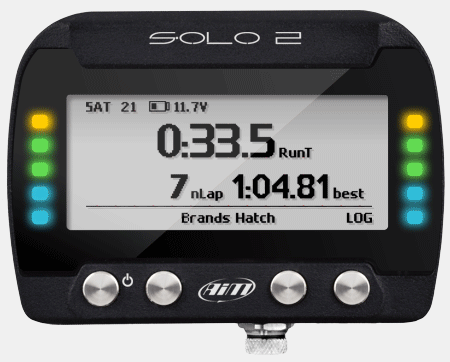 AiM Solo 2 DL GPS Lap Timer - OBDII