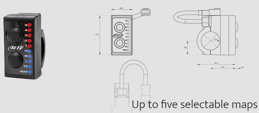 Handle Bar Switch Extension Cable 2m