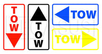 Thumbnail for Tow Hook Placement Decal - Red / Down